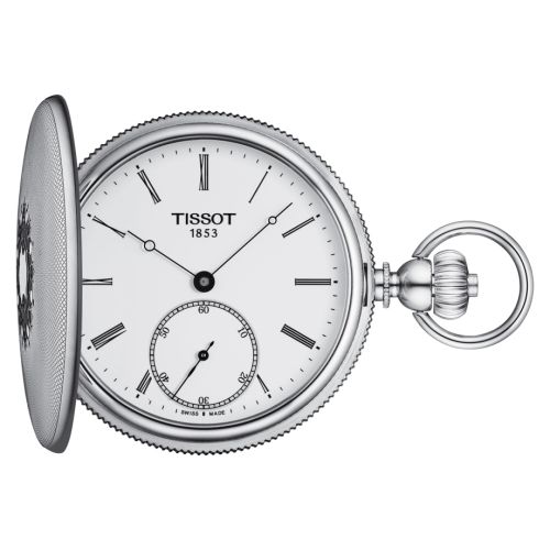 Tissot Savonnette Mechanical Stainless Steel / White - Roman